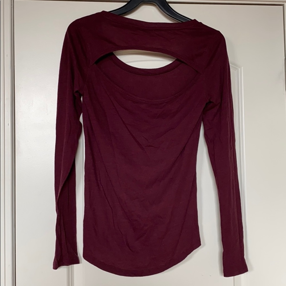 Victorias Secret PINK burgundy long sleeve Sz S